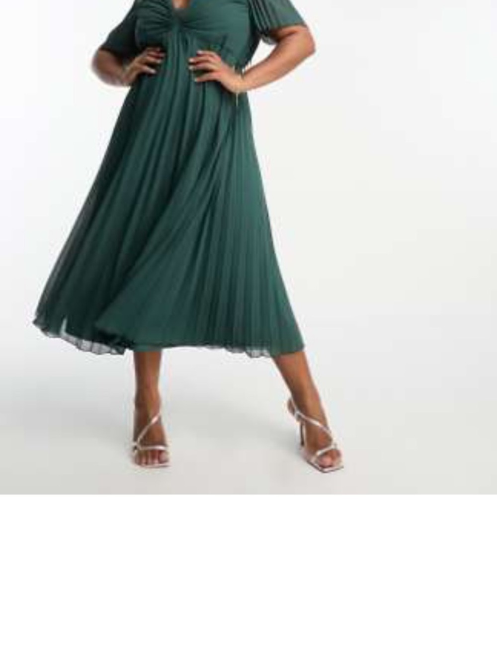 ASOS Curve Emerald Green Midi Dress